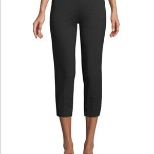 Piazza Sempione side zipper Made in Italy Straight-Leg Cropped Pants navy